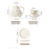 Rose Emboss Ceramic Teapot Black Tea Cup Saucers Set Retro Afternoon Tea Coffee Cup Saucer Couple Cup Set Home Drinkware Mug