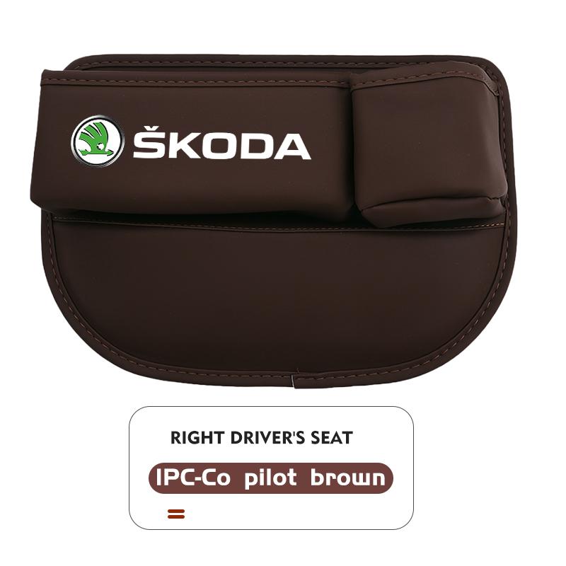 AAABT1 Car Front Seat Crevice Storage Box Pocket Cup Key Phone Holder Accessories For Skoda Octavia Superb RAPID FABIA KAMIQ KAROQ