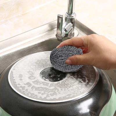 10 Pz Palline per Lavastoviglie Acciaio Inossidabile Rimuovono Macchie di Grasso Bruciato Palla Pulente per Pulizia Pesante Spugna da Cucina