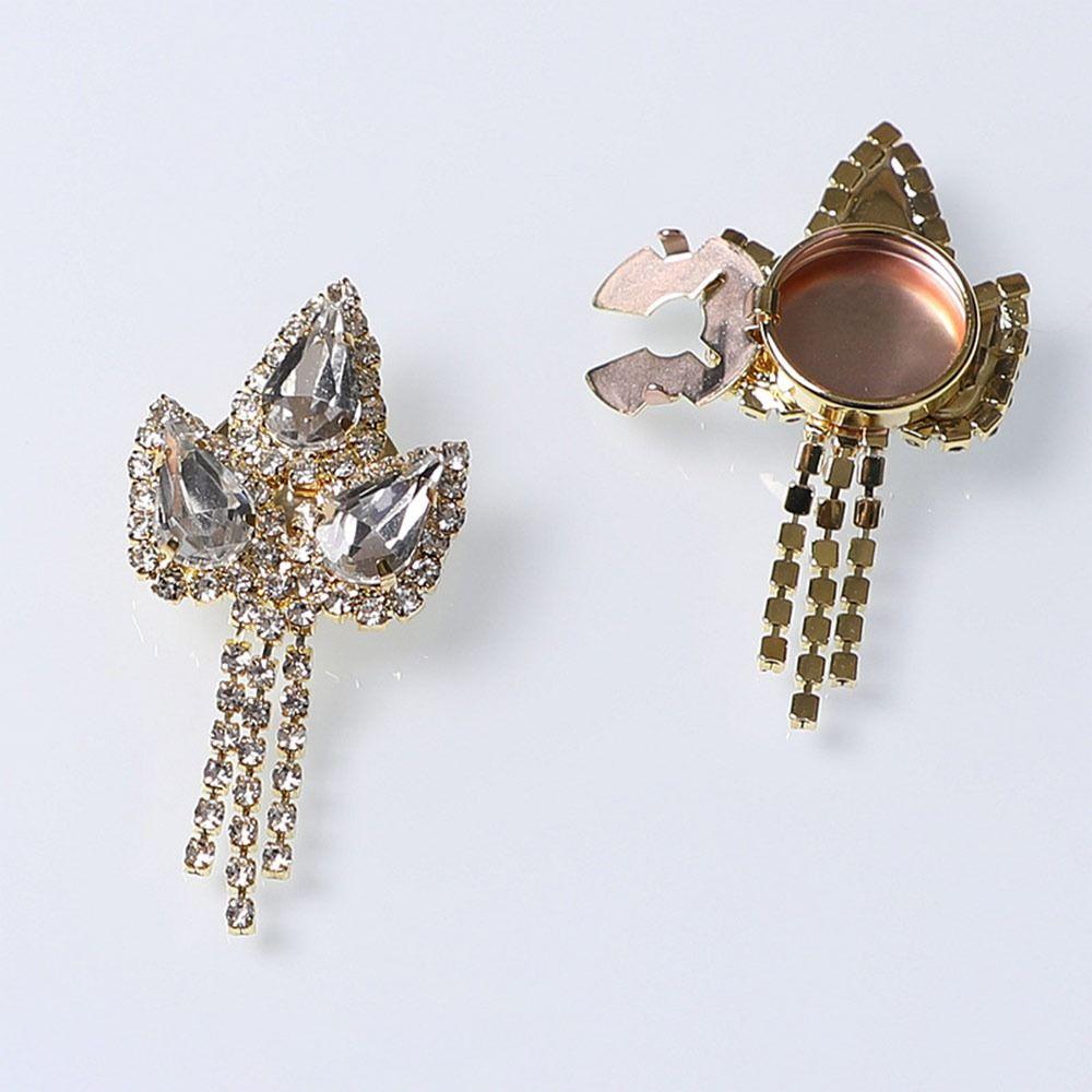 DIY Accessories Rhinestone Button Cover Detachable Clip-On Button  for Shirt Tuxedo Accessories
