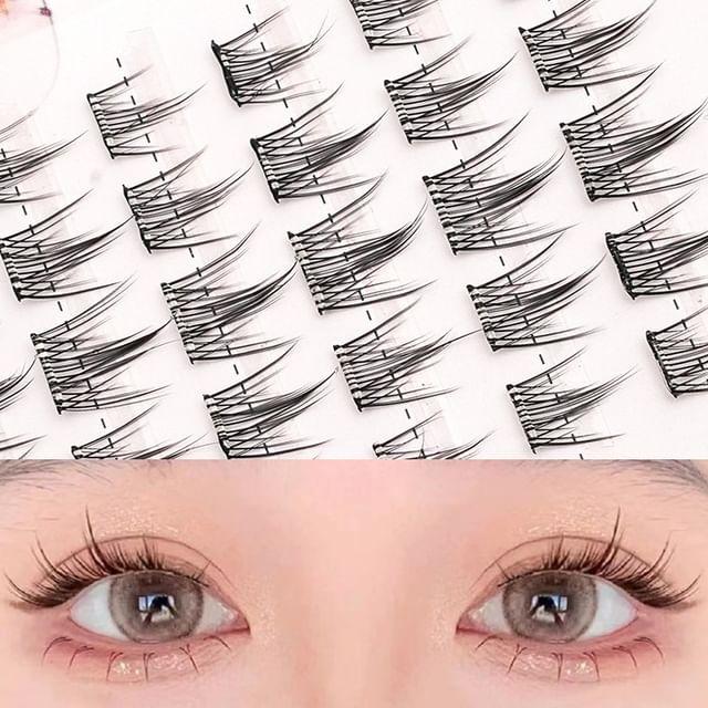 Lactacia - Glue-free False Eyelashes Clusters with Tweezers