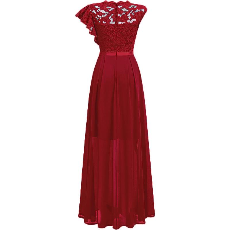 European & American Hot-Selling Lace Evening Dress, High Waist Long Skirt