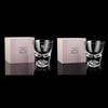 Mount Fuji Glass Sakura Kiriko Rock Pair High Quality Handmade Artisans Paulownia Box 270cc 2 Pieces