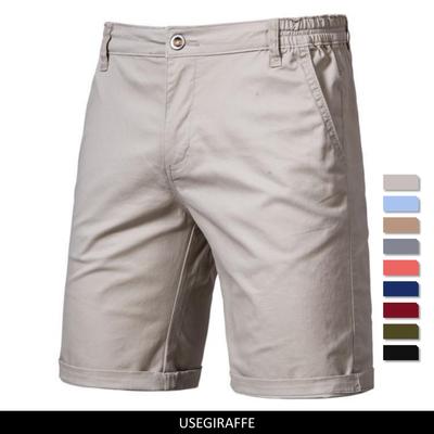 Usegiraffe Summer Men's Shorts Casual Pants Men's Bottoms Comfortable Cotton High Quality Men's Pants Simple Business Fashion Slim