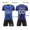 Men's Athletic Soccer Uniform Set, Short Sleeve Jersey and Shorts, Quick Dry Sportswear for Training and Matches