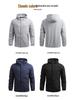 Giacca con Cappuccio da Uomo Taglie Forti Stile Coreano - Colore Unito, Manica Lunga, Collo a Revers, Nuovo Capospalla Primaverile