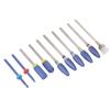 10pcs Nails Drill Bits Rotatable With Storage Case Tungsten Steel Nail Grinding Head Sets