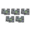5 Pcs Label Maker Tape Black On White 12mm Width 8m Length Waterproof Printer Label Maker Tape for P Touch for PT D210
