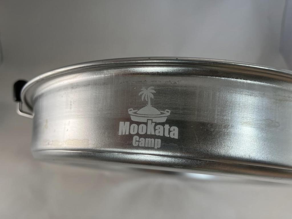 Lightweight Mookata Pot 30cm (with holes) Aluminum Grill Shabu-Shabu Pot - A versatile 2-in-1 Thai-style grilled meat (Mookata) - perfect for camping.