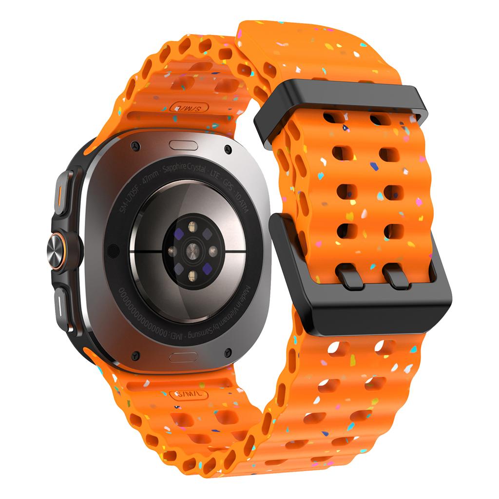 Original Marine Strap for Samsung Galaxy watch Ultra 47mm Accessories Silicone Sport Bracelet Correa Galaxy watch 7 Ultra Band