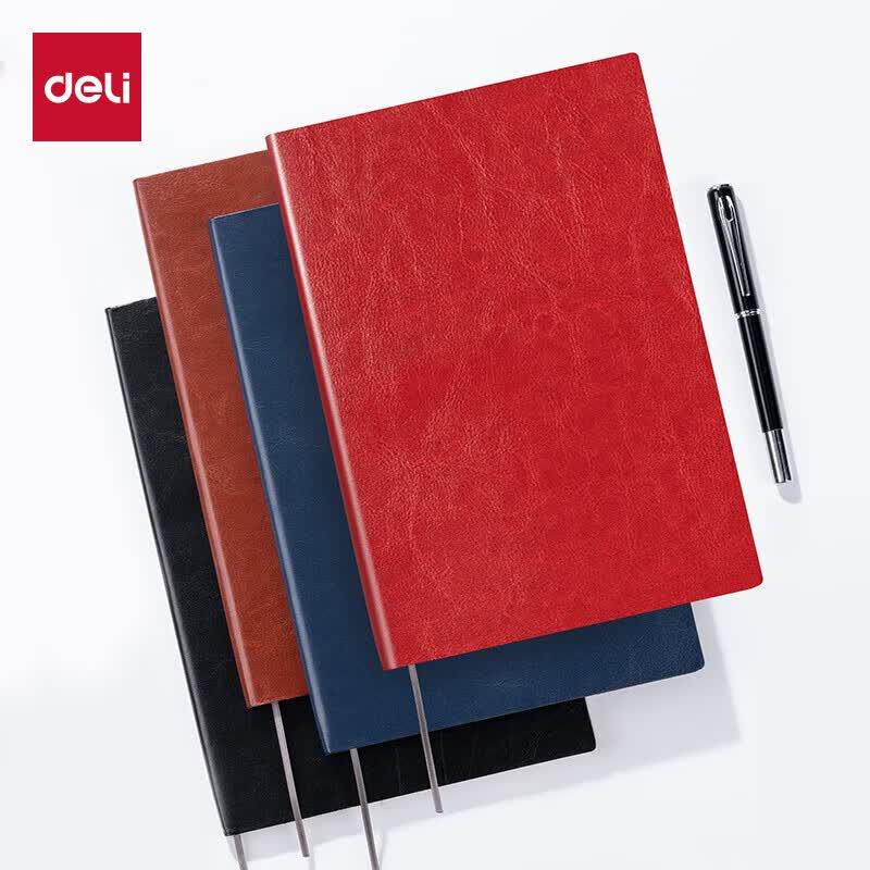 Deli Leather-Bound Office Notebook 16K