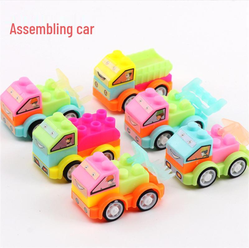 Kids Cartoon Engineering Building Blocks Car Set 5.5 CM