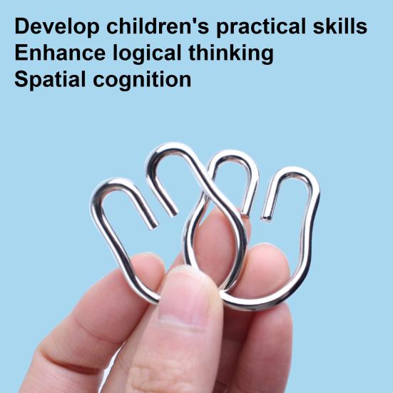 24/32/40/41 Peças Quebra-Cabeça de Metal Anel Teste de Lógica IQ Quebra-Cabeça de Arame 3D Encaixável Crianças Adultos Educacional Destravar Encaixe Jogo Desafiador