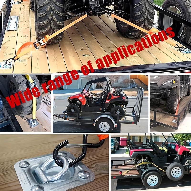 Recessed Trailer Rope Ring Stainless Steel Tie Down D Ring 2000lb Breaking Force Cargo Anchor For Vans Trailers