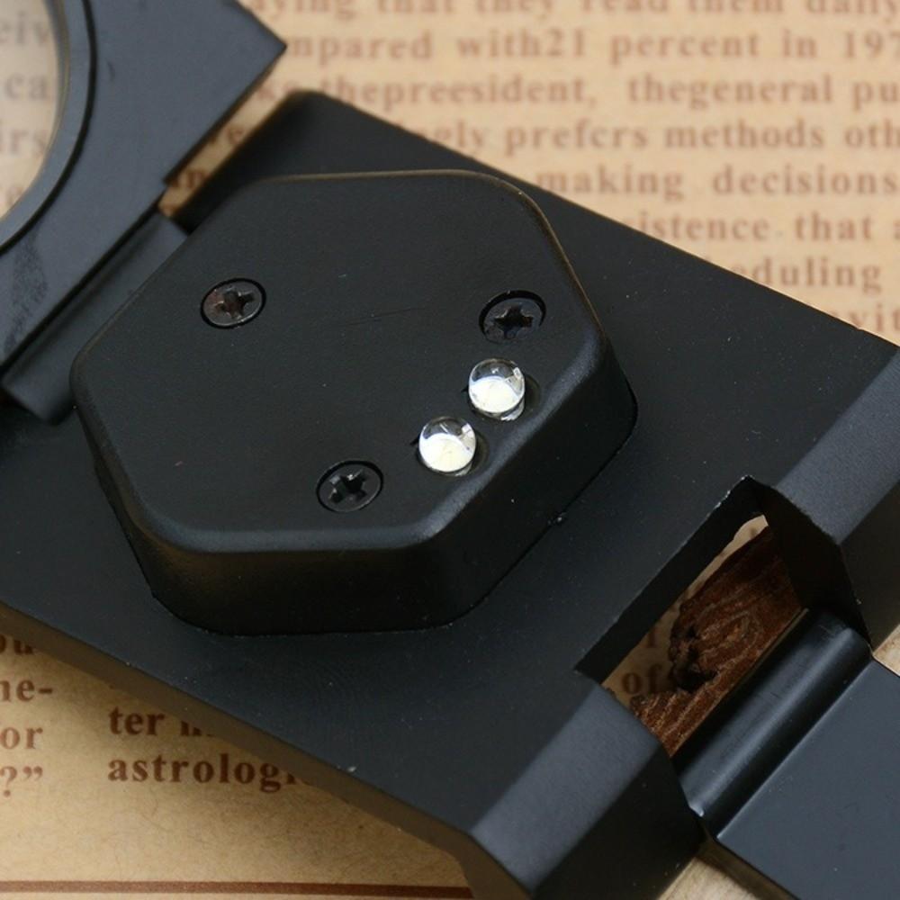 Glass Lens 10X Magnifier LED Lights Magnifying Glass Folding Magnifier  Fabric Inspection