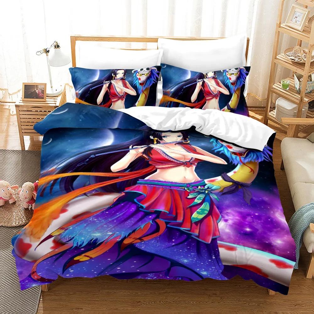 

Boa Hancock Bedding Set Single Twin Full Queen King Size Queen Empress Bed Set Aldult Boys Bedroom Duvetcover Sets 3D Print EU single(135x200cm)