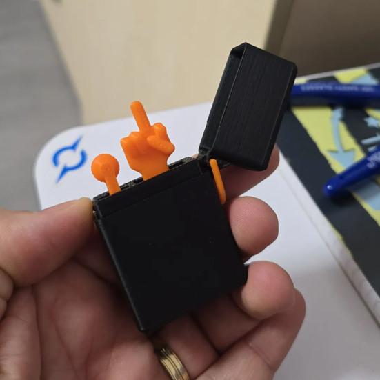 Yousheng Funny Quit Smoke Middle Finger Igniter 3D Printed Fun Mischievous Gift Humorous Igniter Gift for Quitting Christmas Birthday