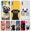 Phone Case For Samsung A56 A36 A26 A16 A14 A12 A22 A32 5G A34 A42 A52 A54 A50 A70 A40 A20S A04S A06 Cover Animal Pug Close Up