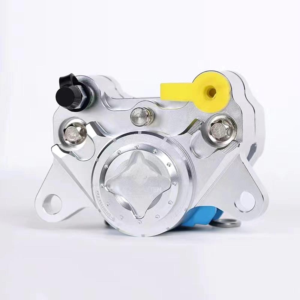 Universal Motorcycle 84mm Mount 2Piston Brake Caliper For Honda Yamaha Scooter RSZ JOG NIU Dirt Bike Front Rear Disc Brake Pump серебряный