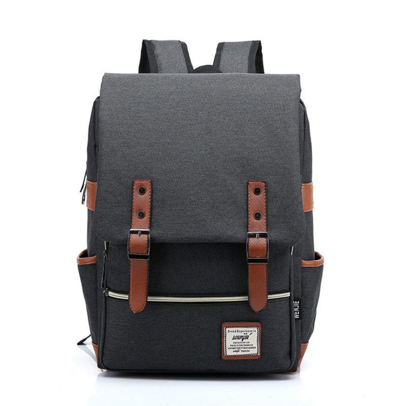 Luxurious Durable Canvas Leather Travel Backpack With Comfortable Shoulder Strap