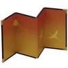 Yamashita Craft (Yamasita Craft) Made In Japan 4-Panel Mini Gold Folding Screen, Fortune-Bringing Mount Fuji and Cranes, 42050700