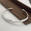 Bracciale Retro 100% Argento Sterling 925 per Donne Uomini Vintage Fatto a Mano Stretto Semplice Braccialetto Regalo di Compleanno