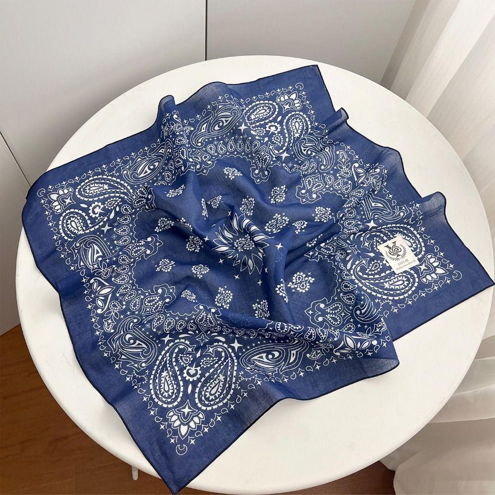 Breathable Cotton Square Scarf Korean Small Scarves All-match Square Handkerchief  Vacation