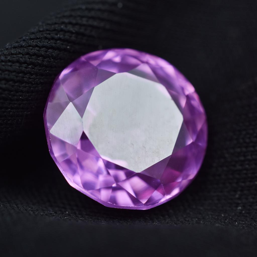 Natural Pink Sapphire Loose Gemstone Round Cut 6.15 ct September Birthstone for Gem Collections