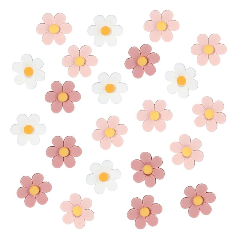 Elegant Flower Thumb Tacks set Flower Pushpins set Flower Shape Push Pins Multiple Use for Cork Boards & Bulletin Boards