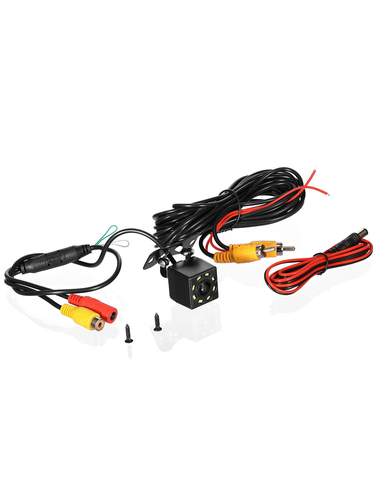 

Камера заднего вида автомобиля, 8 светодиодов, ночное видение, мониторинг заднего хода и парковки, изображение высокой четкости 90 градусов.