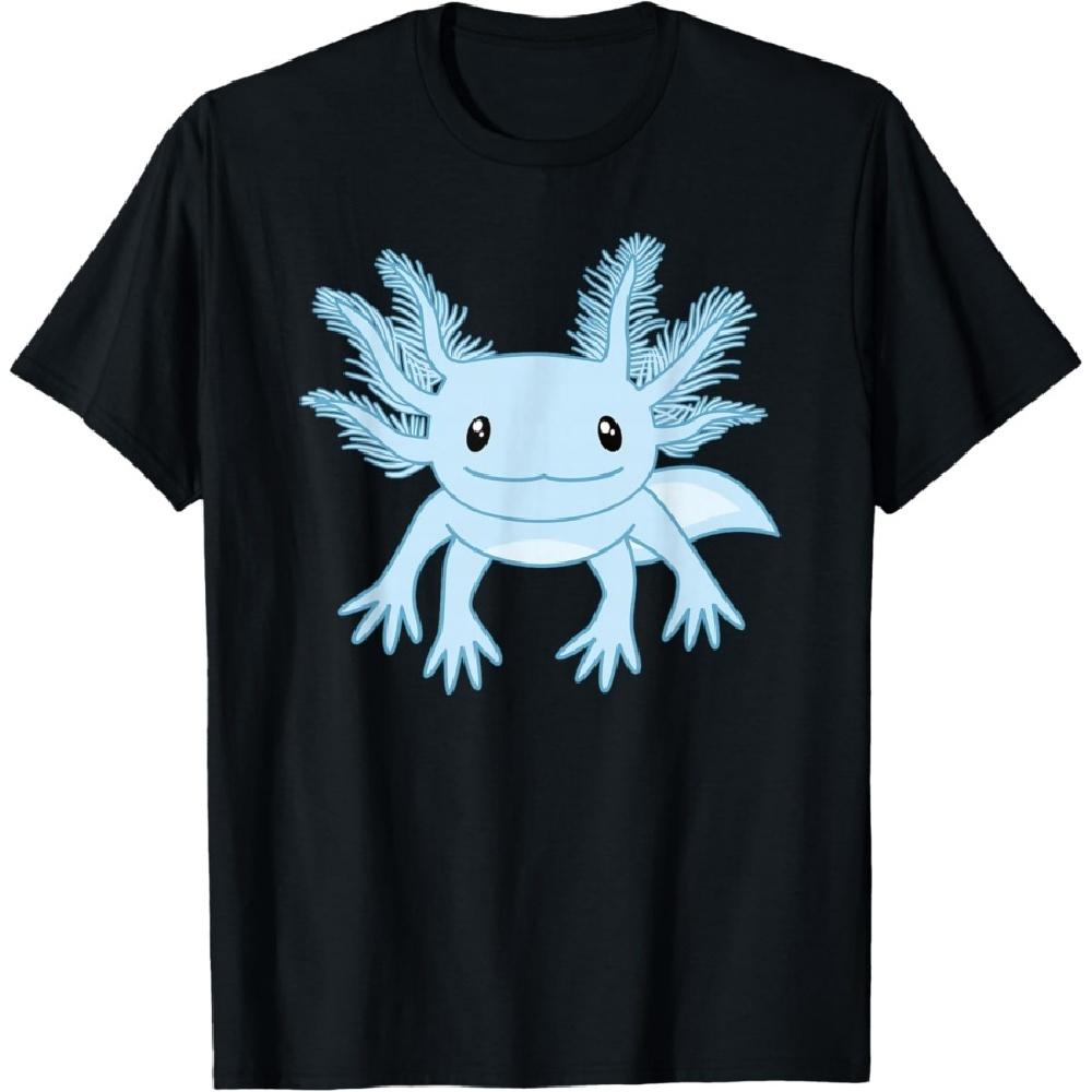 

Blue Axolotl Funny Kawaii Axolotl Lover Men Women Kids T-Shirt S