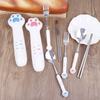 Cartoon Cat Claw Stainless Steel Spoon And Fork Set Spoon Chopstick Cutlery Student Outdoor Camping Portable Kitchen Accessories