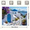 Greece Santorini Tapestry, Pattern Wall Hanging For Home Decoration Living Room, Bedroom And Study Room, Elegant Backdrop