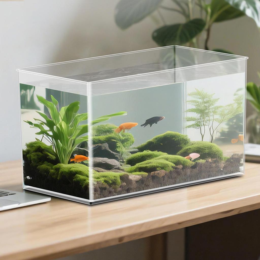 Small Aquarium Betta Tank Frameless Extra Clear Bowl For Crab Spider Terrariums Mini Habitat Temporary Space Men Nature Lovers