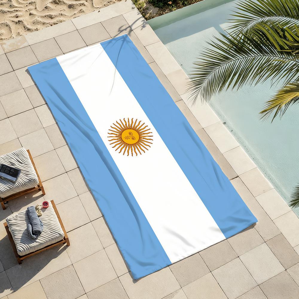 Bandiera dell'Argentina Asciugamano Morbido Leggero Anti-Sabbia Grande Asciugamano da Spiaggia Asciugatura Rapida Bagno Sport Famiglia