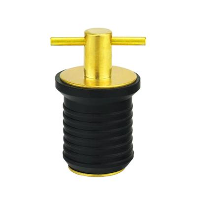Brass + Rubber Yacht Hull/Livewell/Baitwell Plug Turn,tite Plug