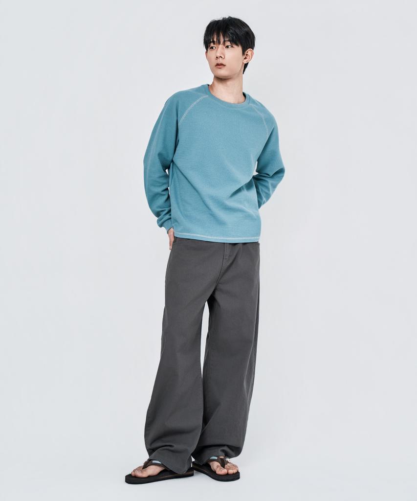 WAAR M293 Chino Wide Cotton Pants_Taupe