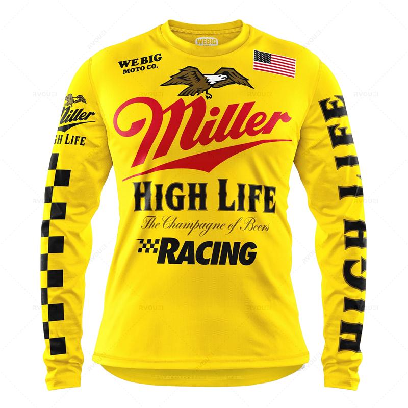 2023 Motorcycle Mountain Bike Jersey MTB Offroad Bicycle Locomotive Shirt Cross Country Enduro Camping Fishing Hunting Clothes