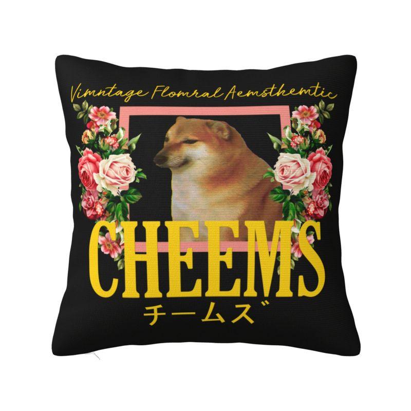 Shiba Inu Doge Cheems Meme Throw Pillow Covers Decor Home Kawaii Chair Cushion Square Pillowcase