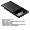 HDD Gehäuse Plug and Play 2,5-Zoll Werkzeuglos Mobiles Festplattenlaufwerk Trägerbox Schützendes Kunststoff USB3.1 SATA SSD Gehäuse