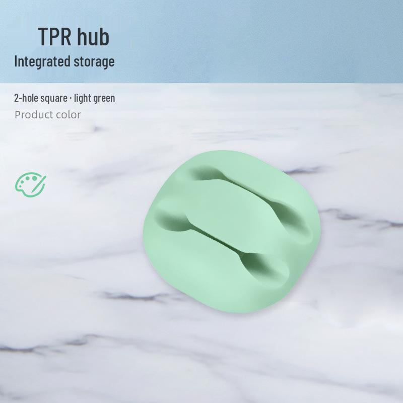 Multi-Hole Self-Adhesive Cable Organizer and Power Cord Holder