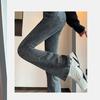 Retro High-waisted Flared Jeans for Women In Spring and Autumn New Elastic Slim Fit Slim Small Hot Girl Horseshoe Flared Pants