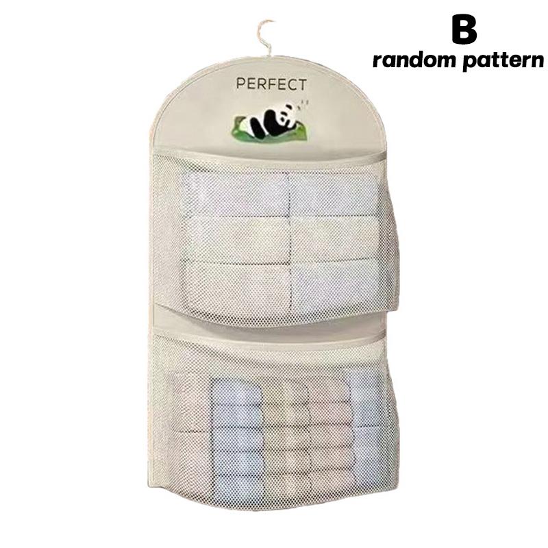 Large Capacity Storage Multilayer Breathable Mesh Pocket Door Storage Bags Net Dormitory Wardrobe Socks Underwear Hanging Bag