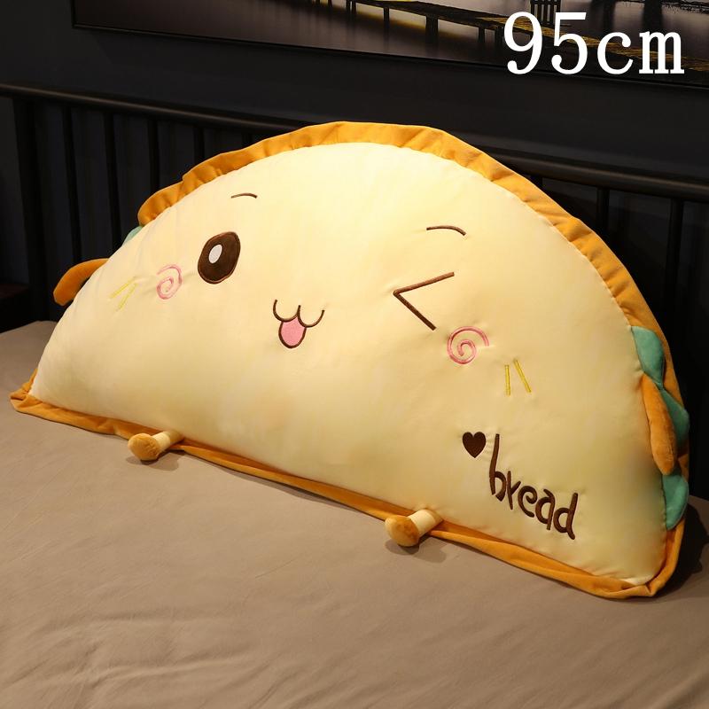 Food Semicircle Toast Cake Plush Toy Cute Bread Stuffed Doll Soft Nap Sleep Pillow Sofa Bed Cushion Creative Birthday Gift 95cm
