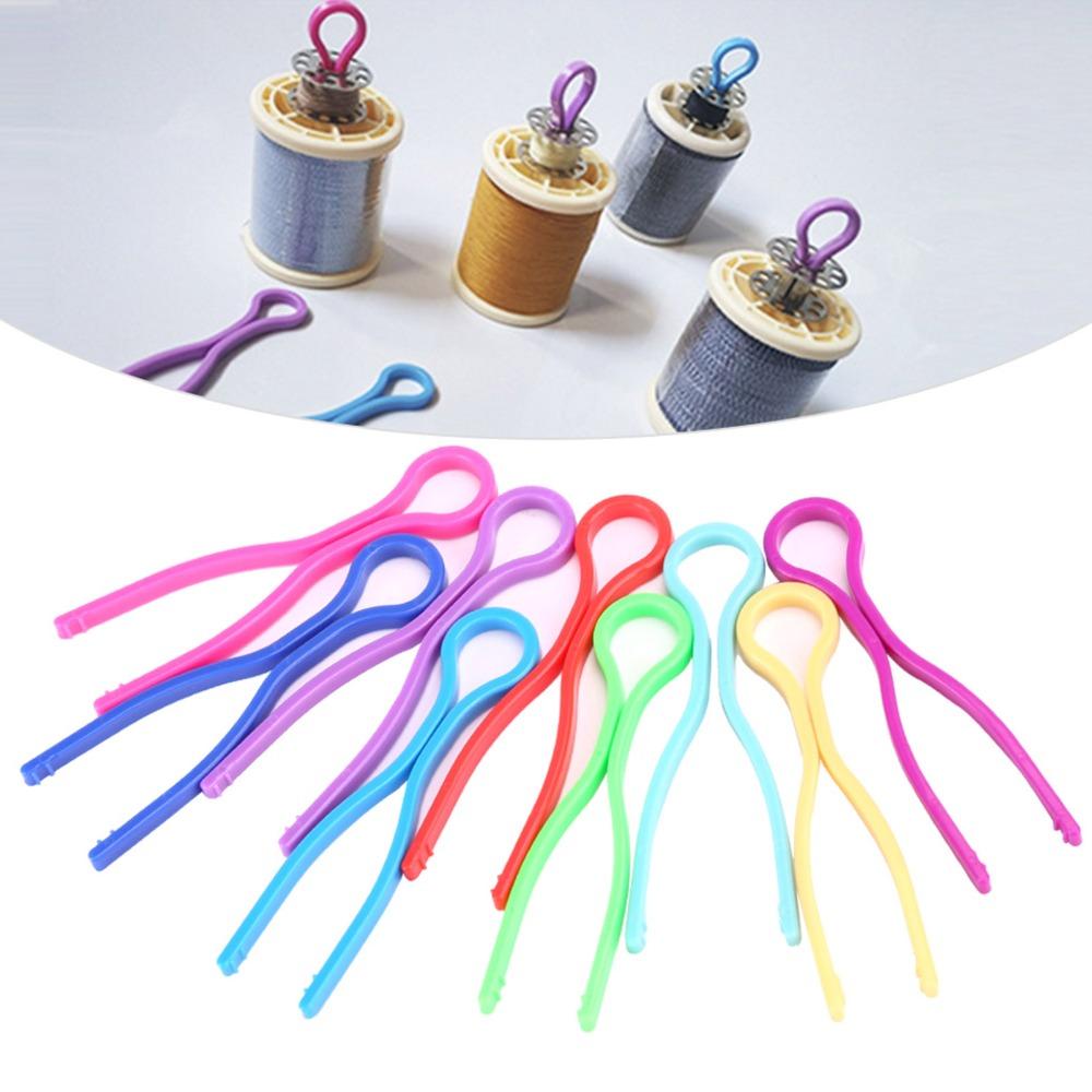 120pcs Plastic Clip Bobbin Thread Holders Colorful Bobbin Clips Sewing Machine Accessories