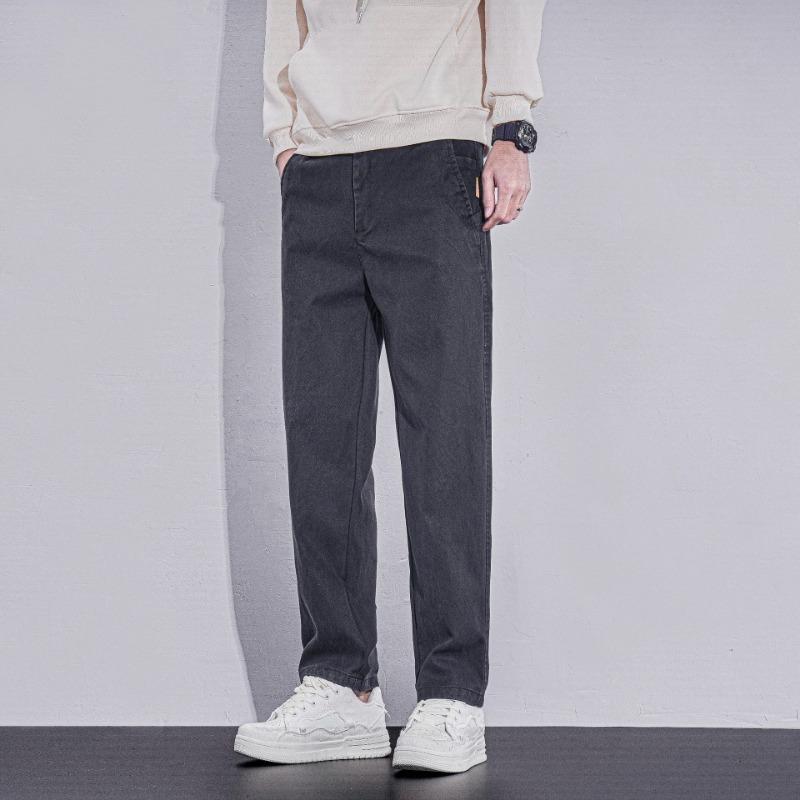 Spring and Autumn New Denim Casual Pants Men's Versatile Trend Loose Straight Vertical Lyocell Business Long Pants