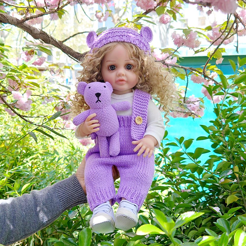 55cm Realistic Singing Pink Bear Plush Doll - Hugging Companion Toy for Kids