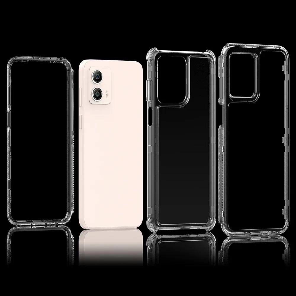 Transparent Shockproof Case for Moto G85 G84 Edge 40 Neo E13 E30 E40 G04 G13 G14 G23 G24 Power G34 G52 G53 G54 Cover Bumper