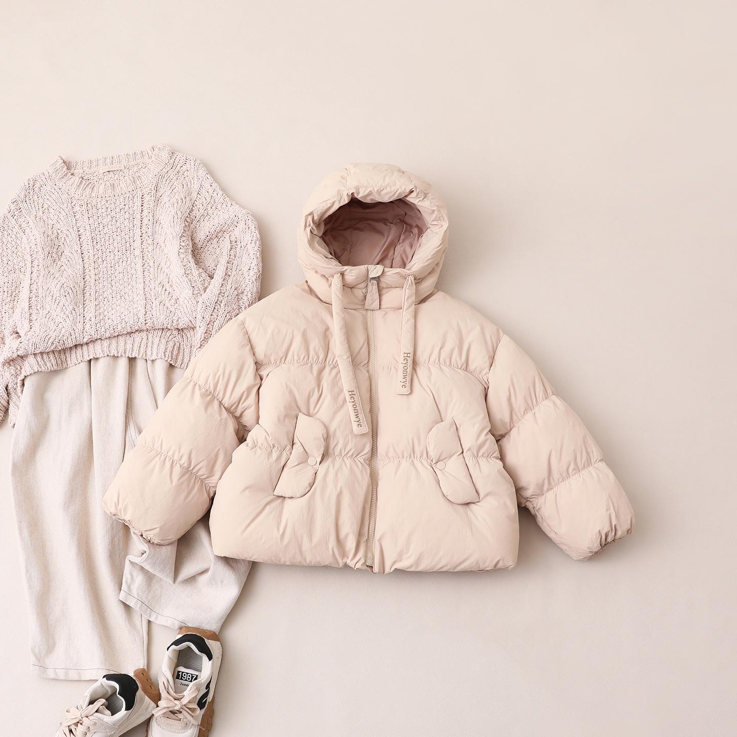 

2025 Winter Girls Short Down Jacket - Thickened for Middle & Big Kids, 90% Down, Style 4256 120 cm