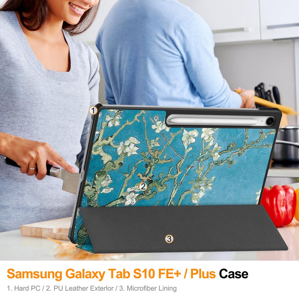 Case for Samsung Galaxy Tab S10 FE Plus 13.1 SM-X620 SM-X626 SM-X626B Protective Tab S10 FE+ Tablet Cover Auto Wake/Sleep